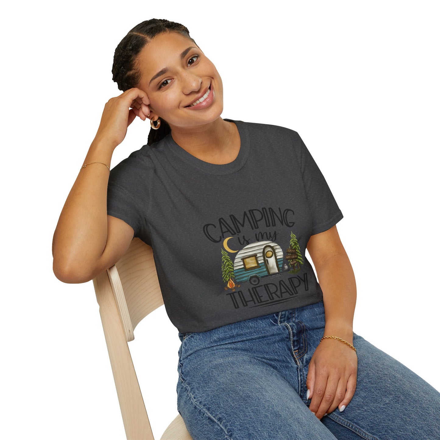 Camping is my Therapy Unisex Softstyle T-Shirt