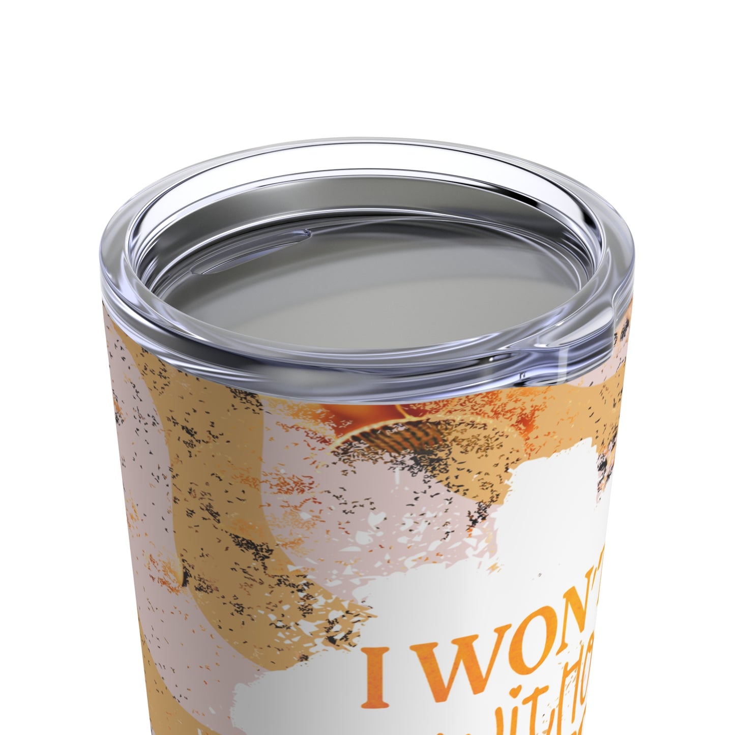 Won't Die without Coffee Skinny Steel Tumbler with Straw, 20oz