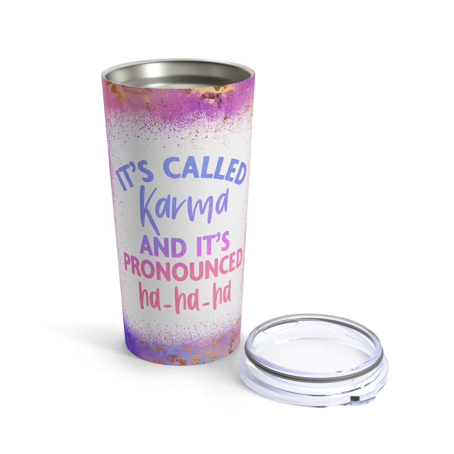 Karma Skinny Steel Tumbler with Straw, 20oz