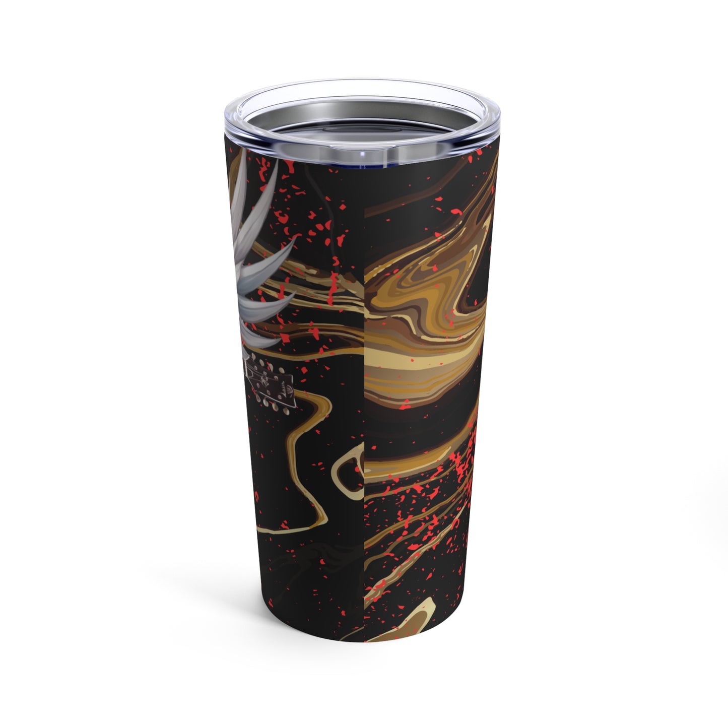 Fairy guitar 3 Skinny Steel Tumbler with Straw, 20oz