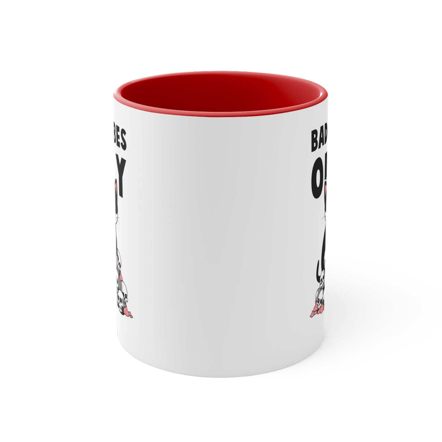 Bad Vibes Cat Accent Coffee Mug, 11oz