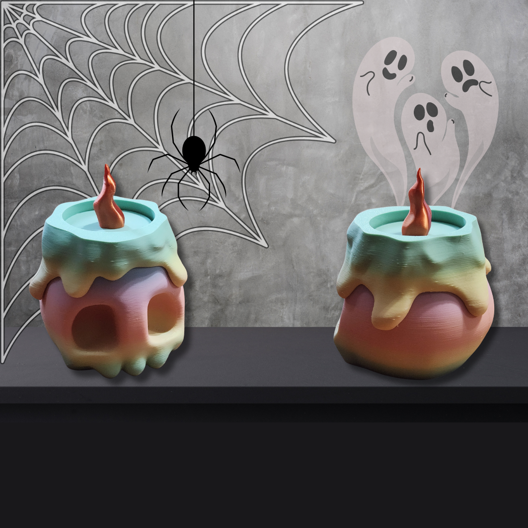 Skull Candle Container/tea light holder