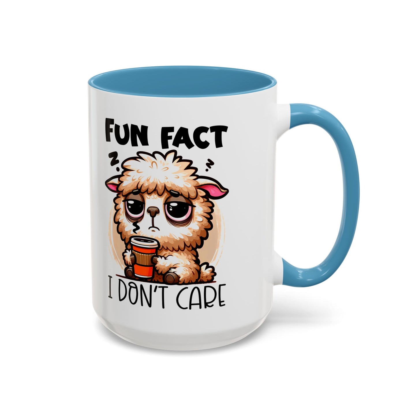 Funny Animal Accent Coffee Mug - 'Fun Fact: I Don't Care'