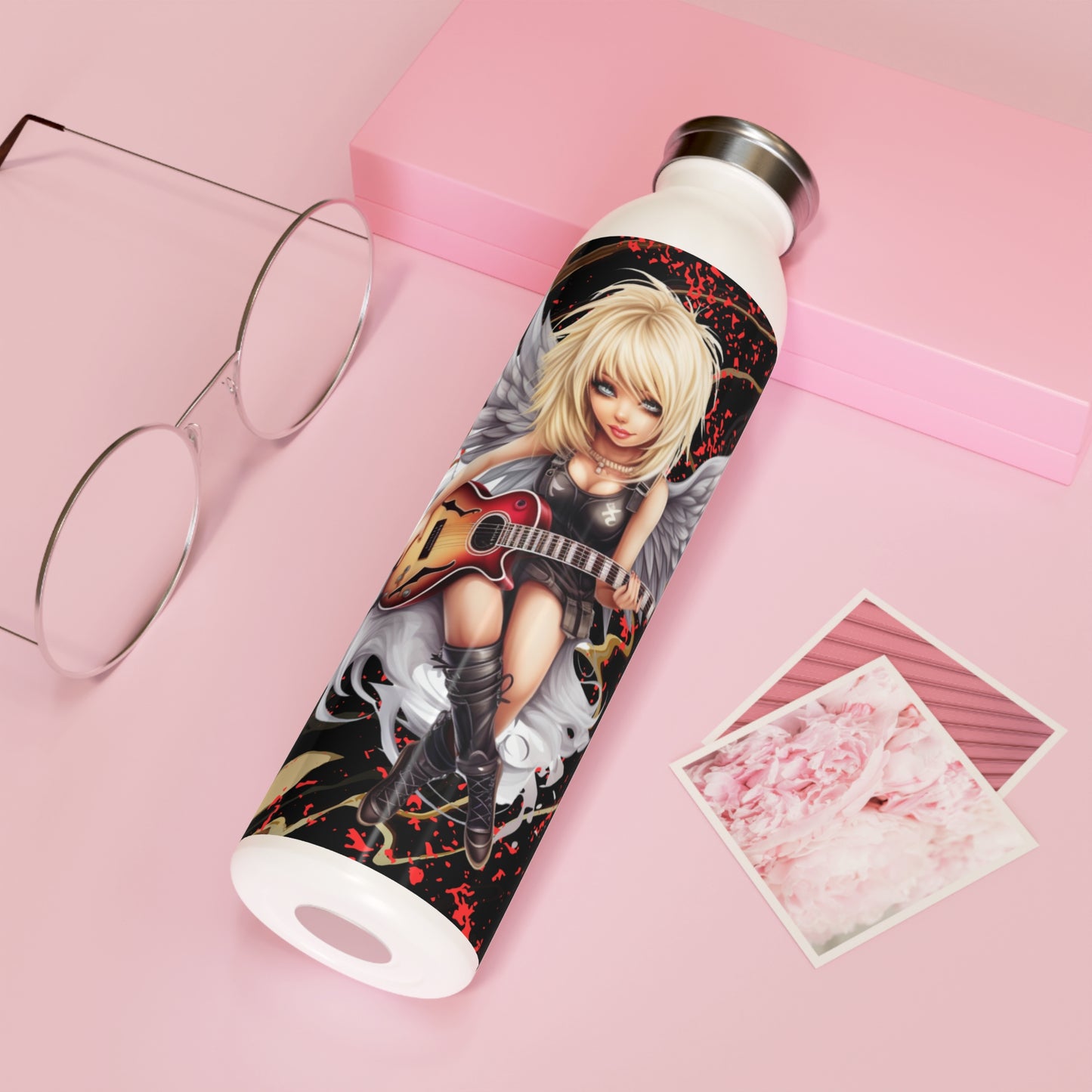 Fairy Guitar 3 Slim Water Bottle