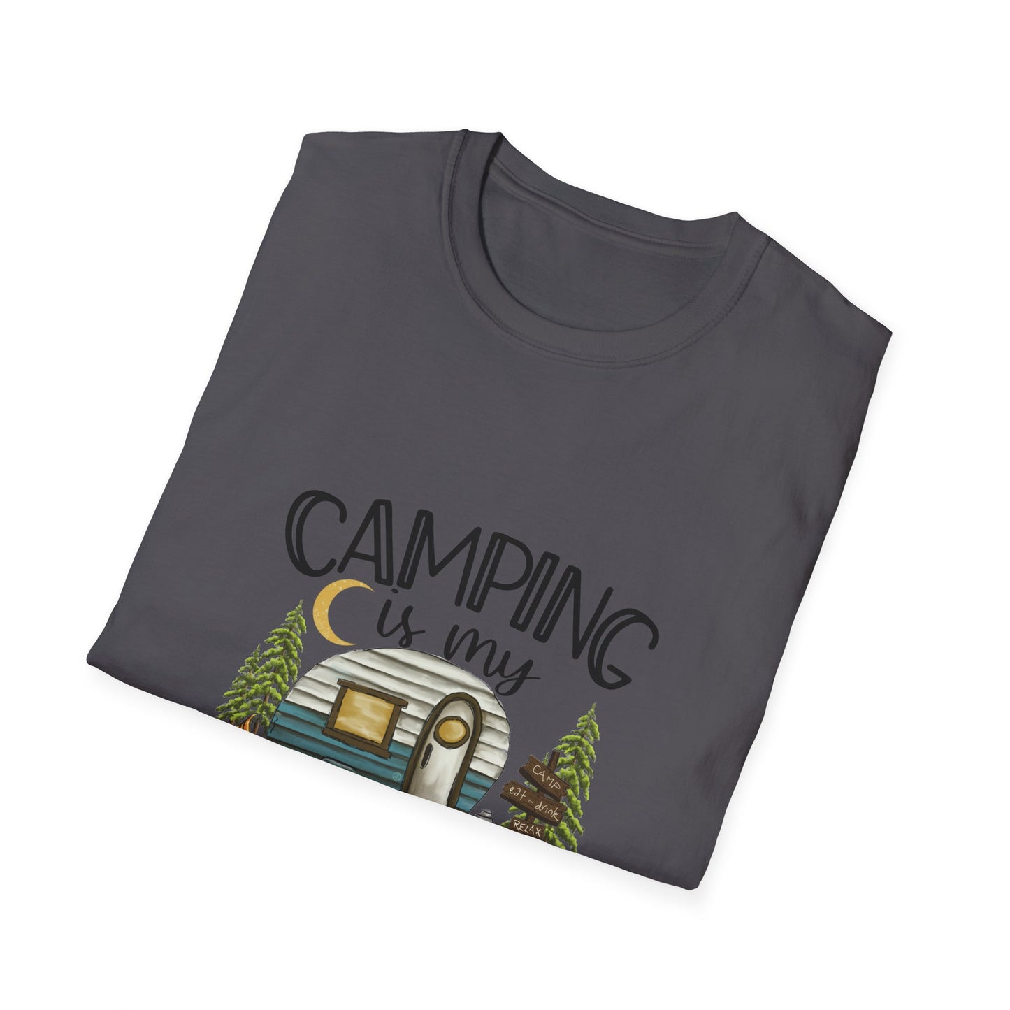 Camping is my Therapy Unisex Softstyle T-Shirt