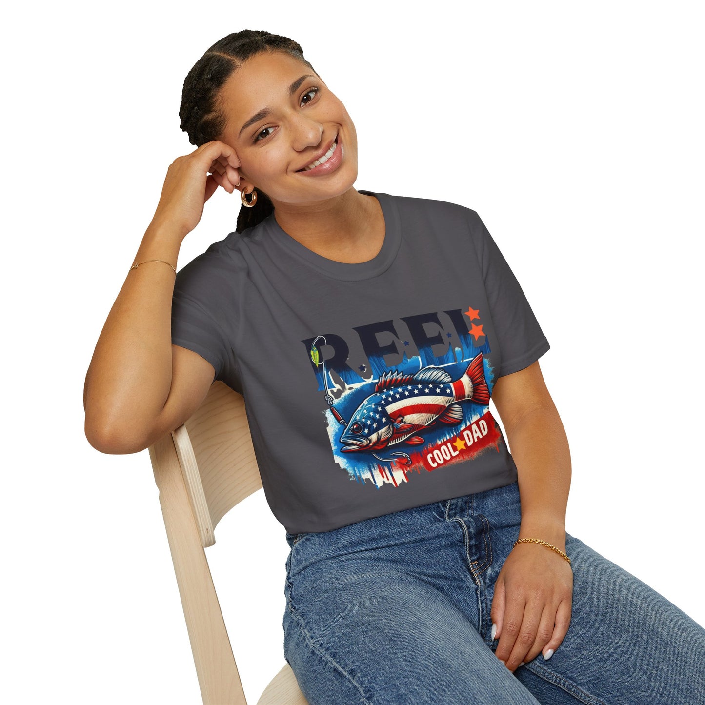 Reel Cool Dad Unisex Softstyle T -Shirt