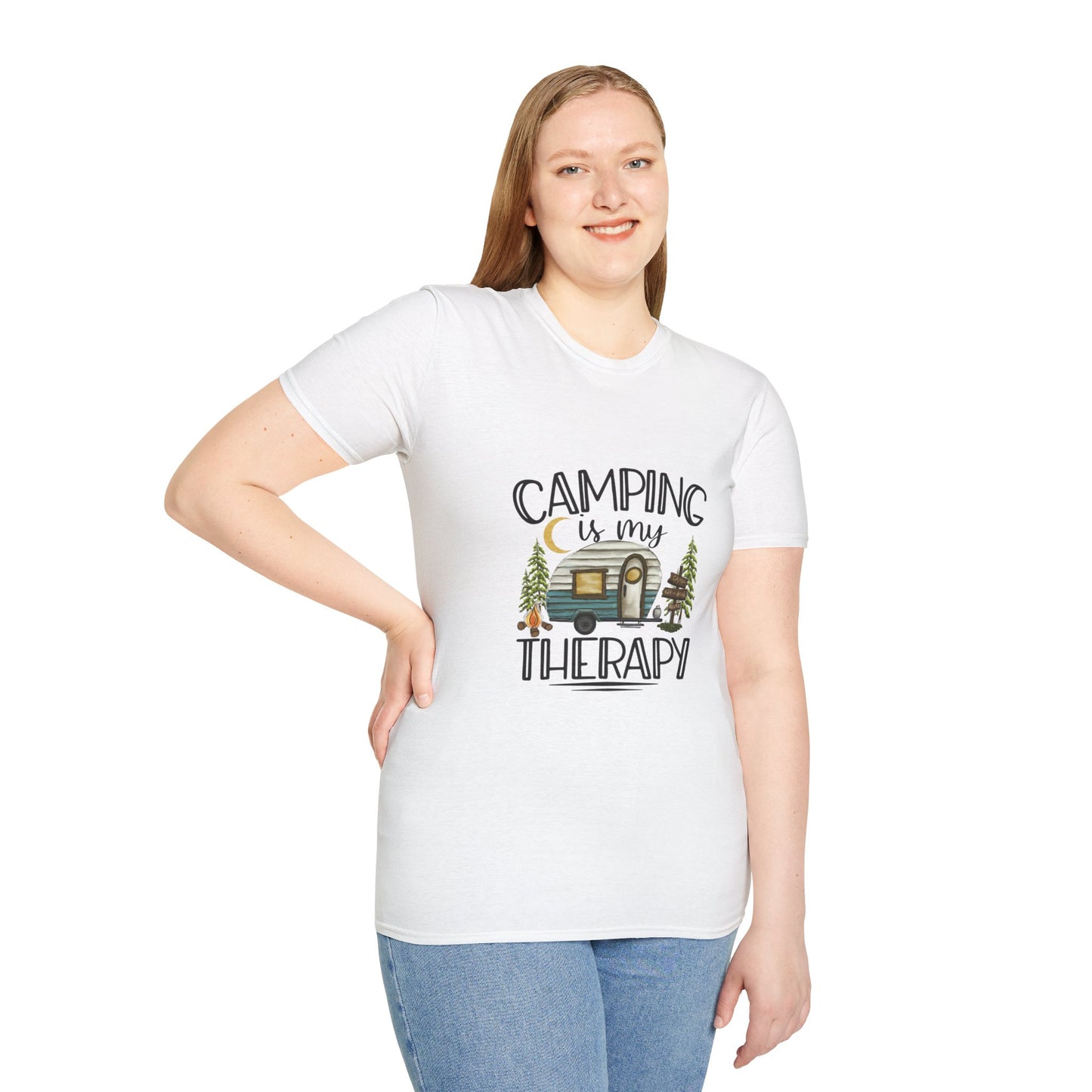 Camping is my Therapy Unisex Softstyle T-Shirt