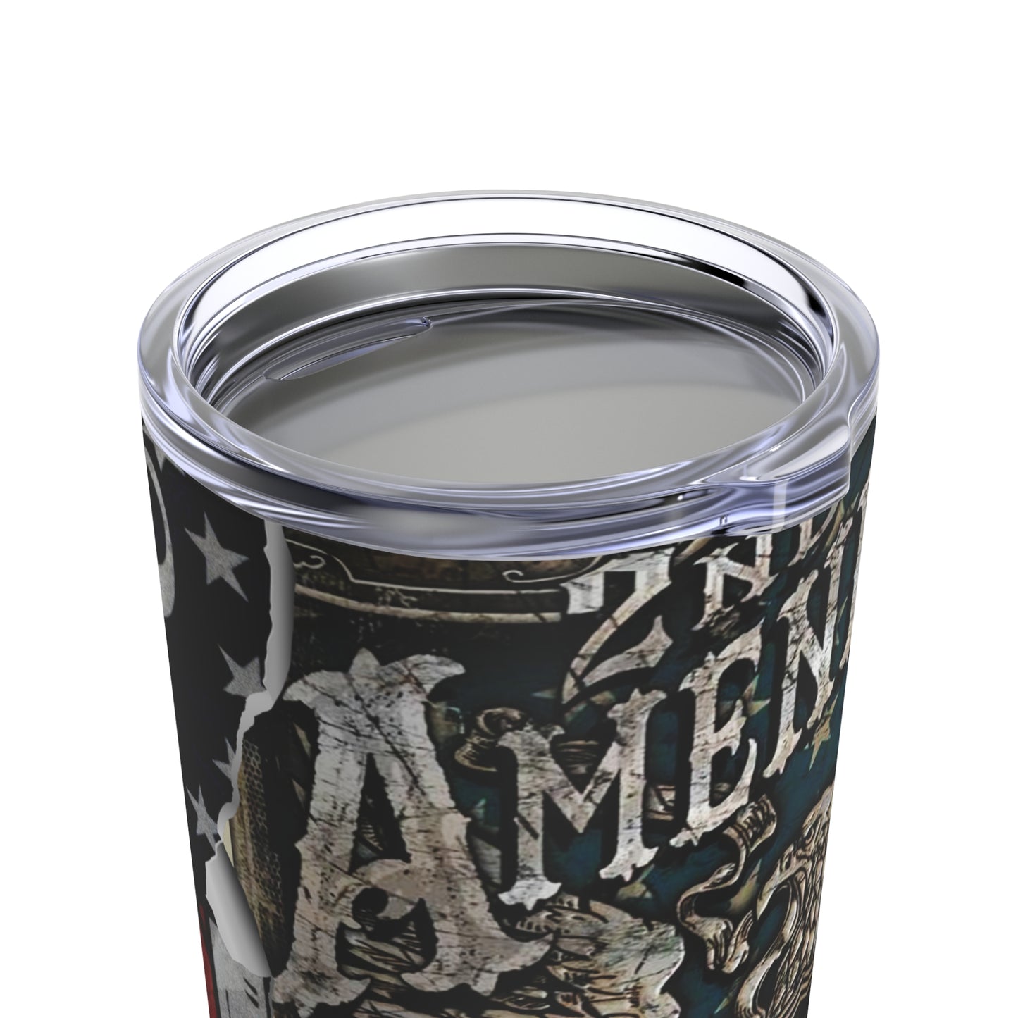 2nd Amendment Skinny Steel Tumbler with Straw, 20oz