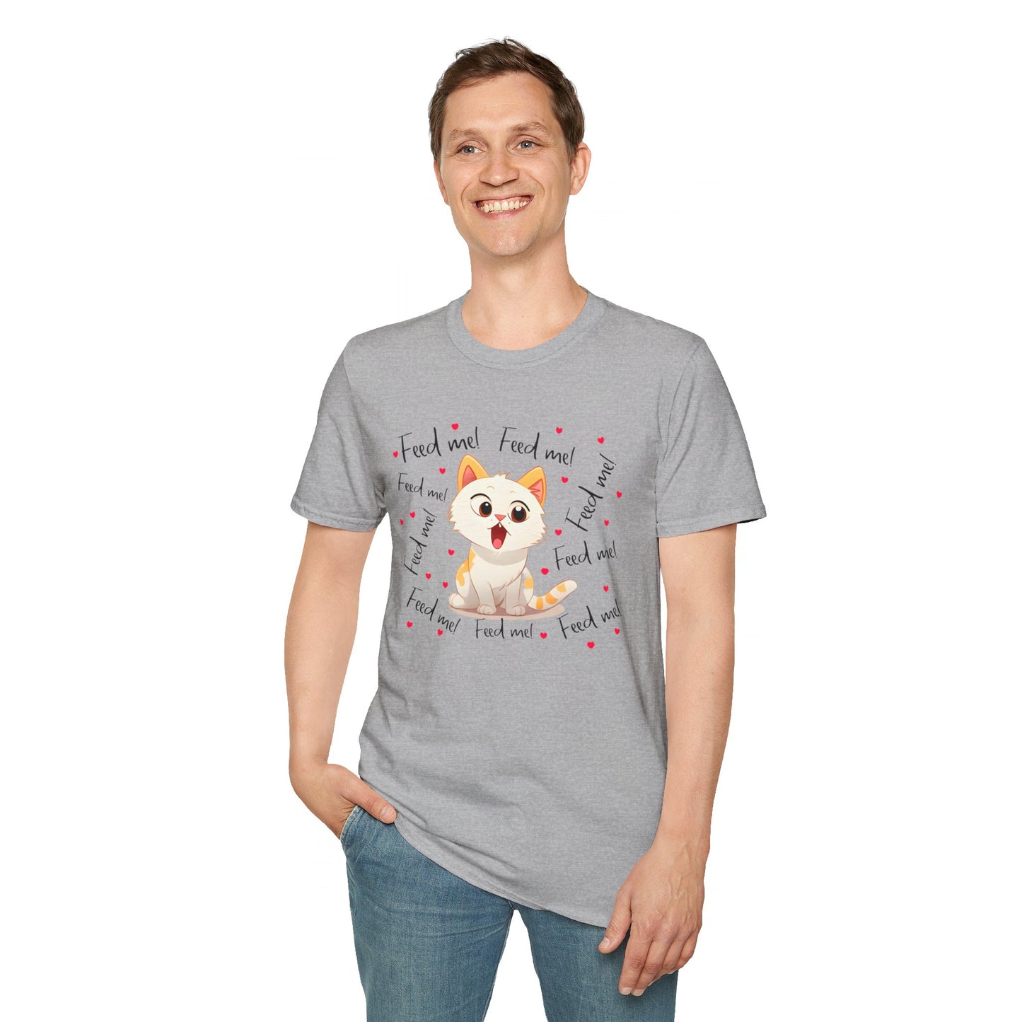 Feed Me Cat Unisex Softstyle T-Shirt