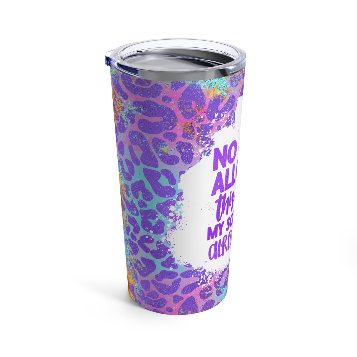 No Crisis Skinny Steel Tumbler with Straw, 20oz