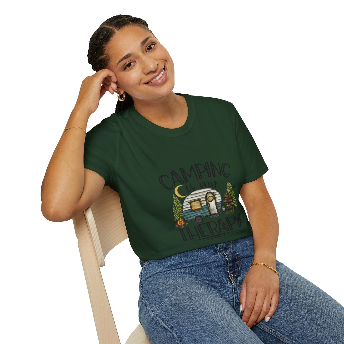 Camping is my Therapy Unisex Softstyle T-Shirt