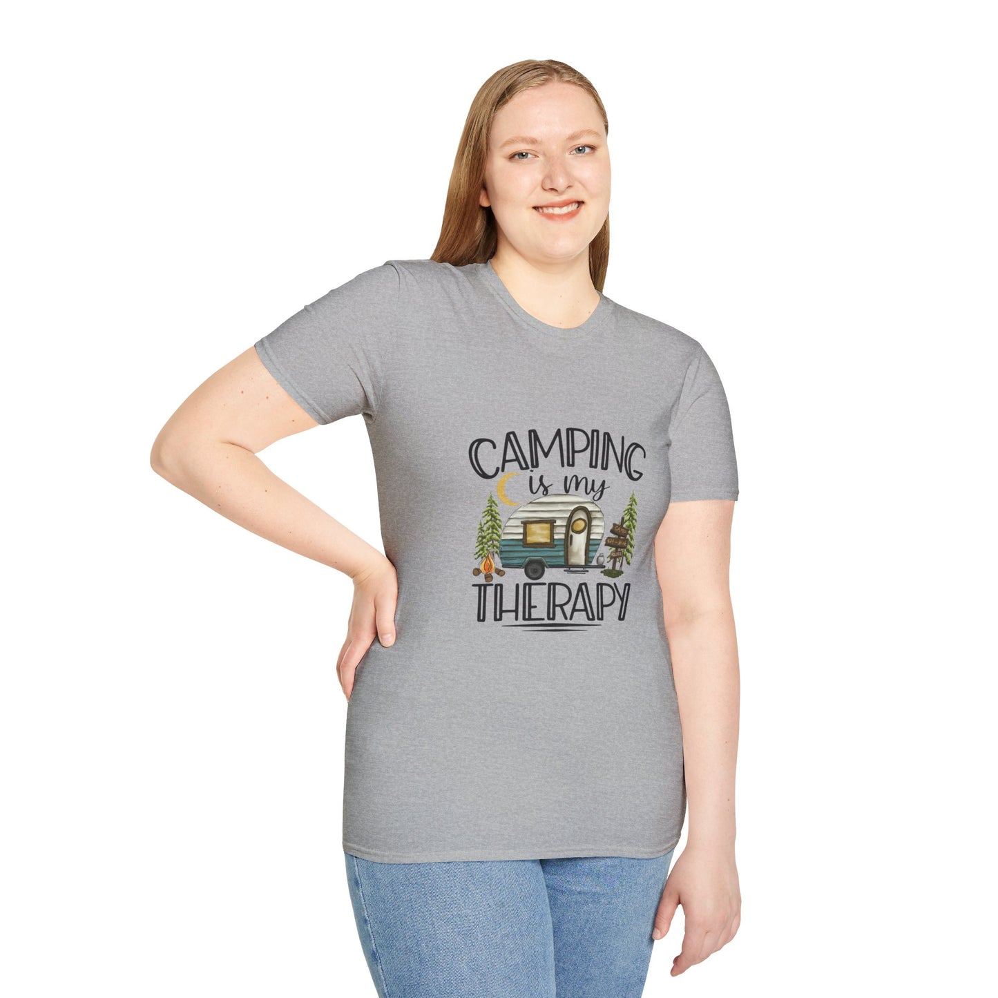 Camping is my Therapy Unisex Softstyle T-Shirt