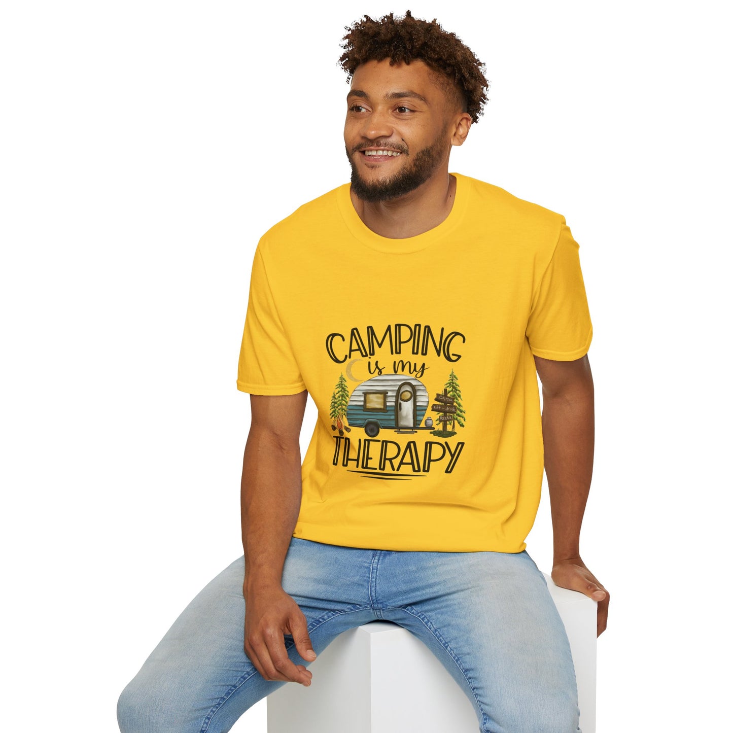 Camping is my Therapy Unisex Softstyle T-Shirt