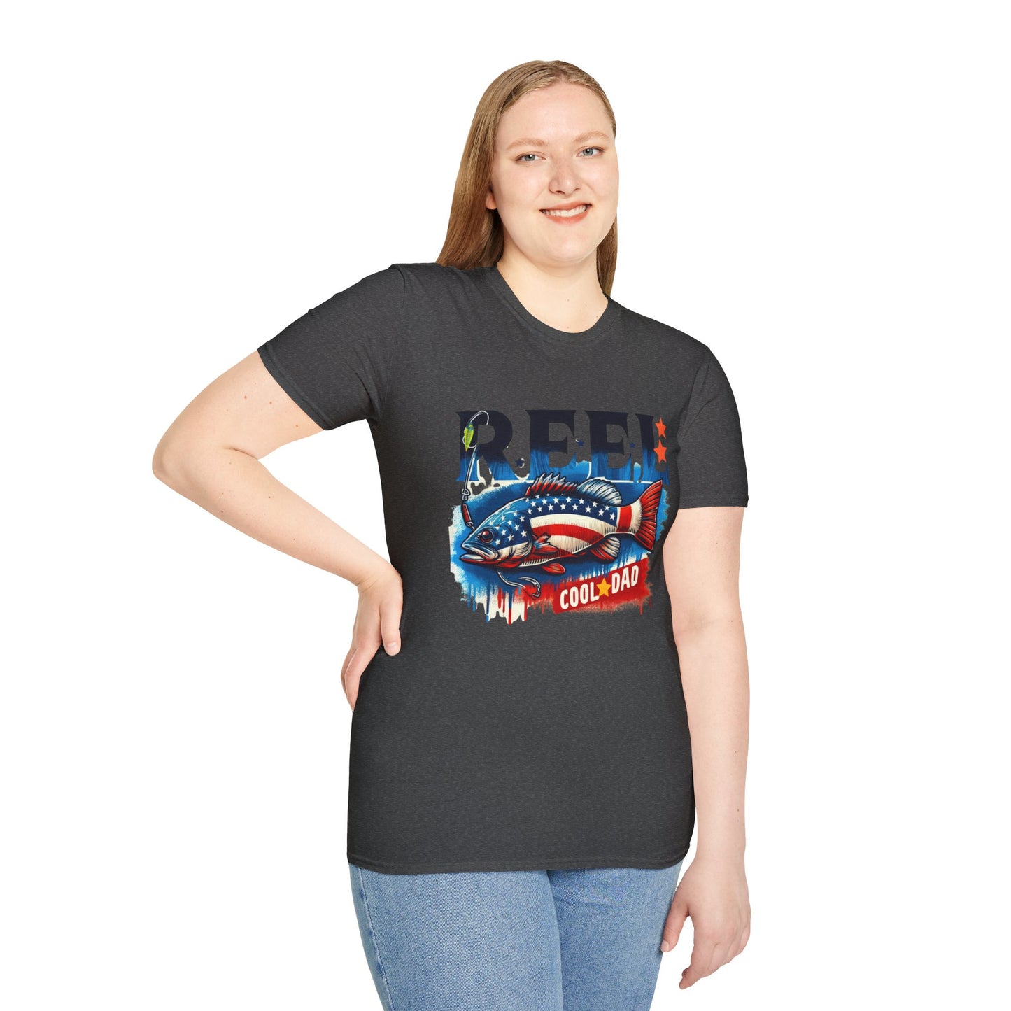 Reel Cool Dad Unisex Softstyle T -Shirt
