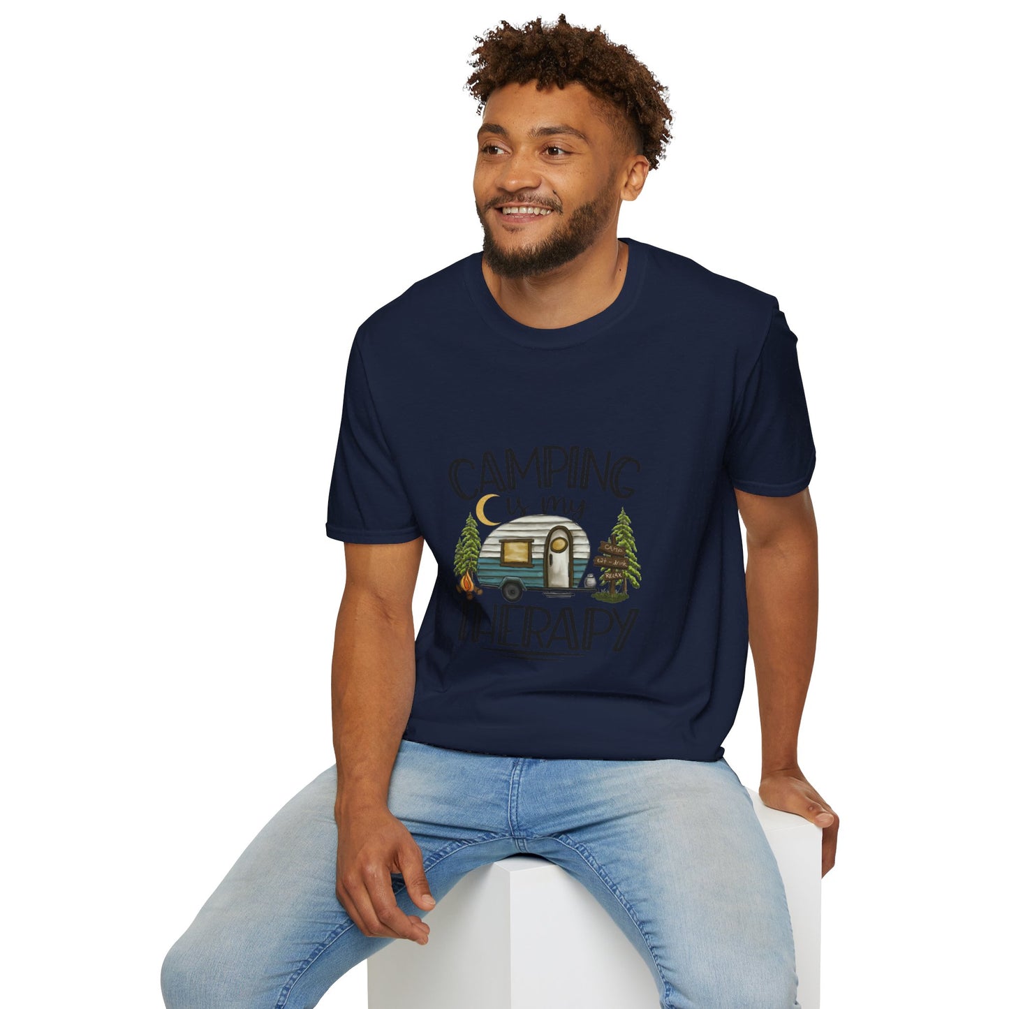 Camping is my Therapy Unisex Softstyle T-Shirt