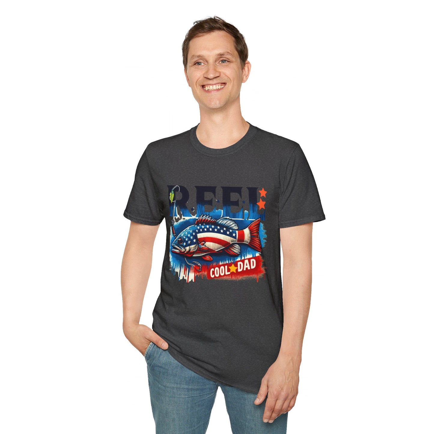 Reel Cool Dad Unisex Softstyle T -Shirt