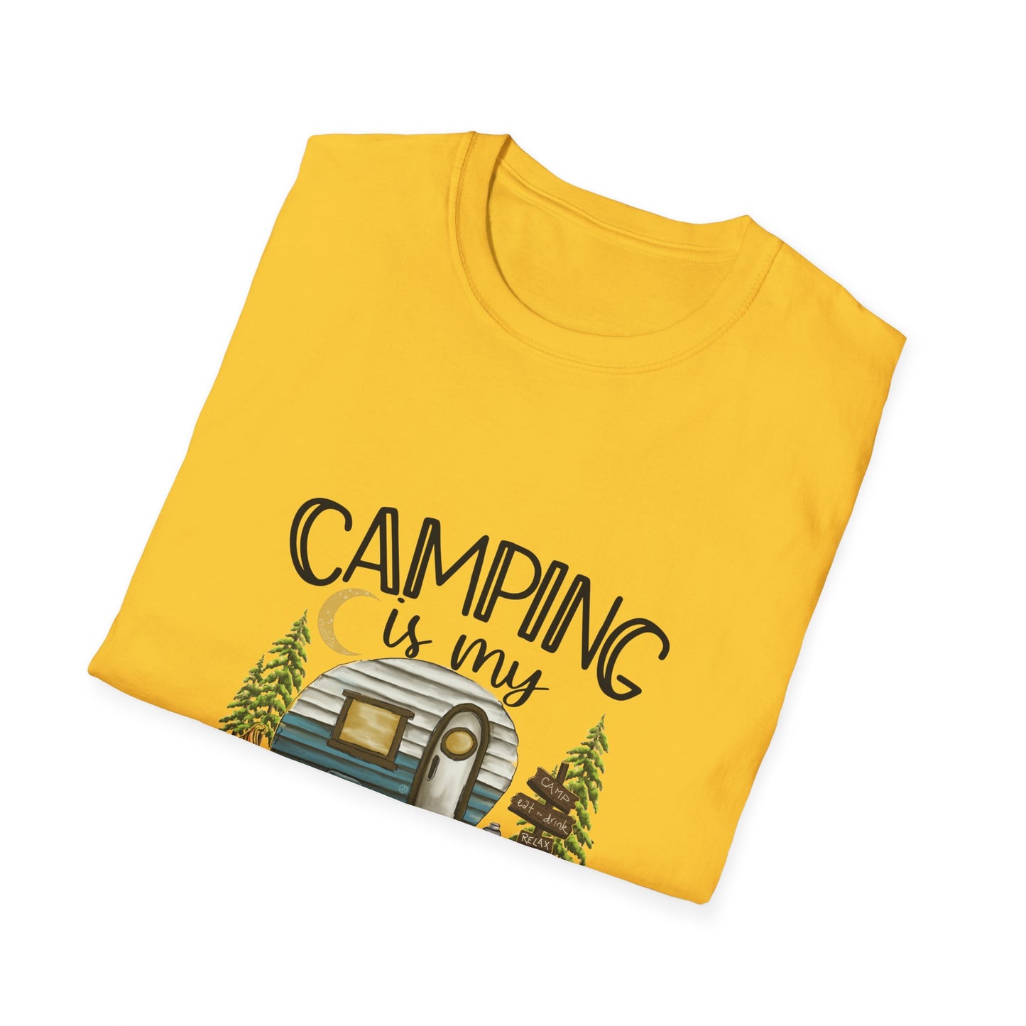 Camping is my Therapy Unisex Softstyle T-Shirt