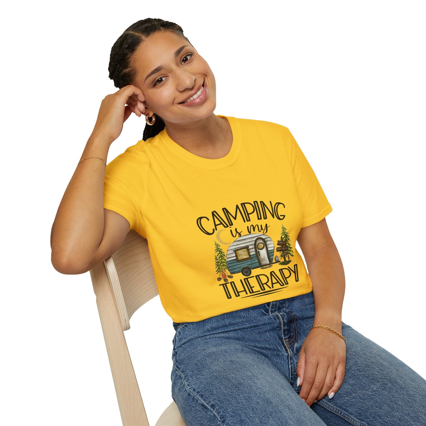 Camping is my Therapy Unisex Softstyle T-Shirt