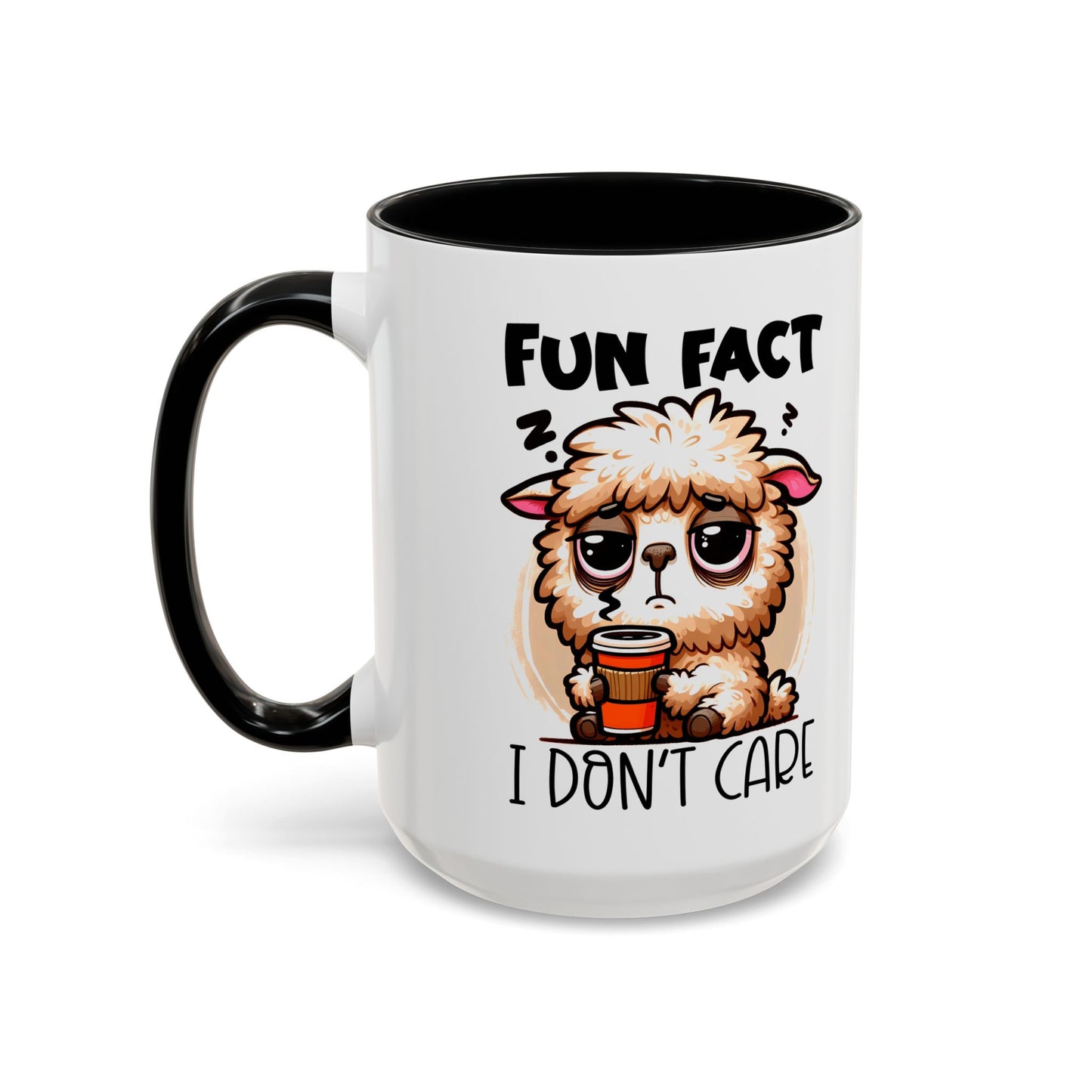 Funny Animal Accent Coffee Mug - 'Fun Fact: I Don't Care'