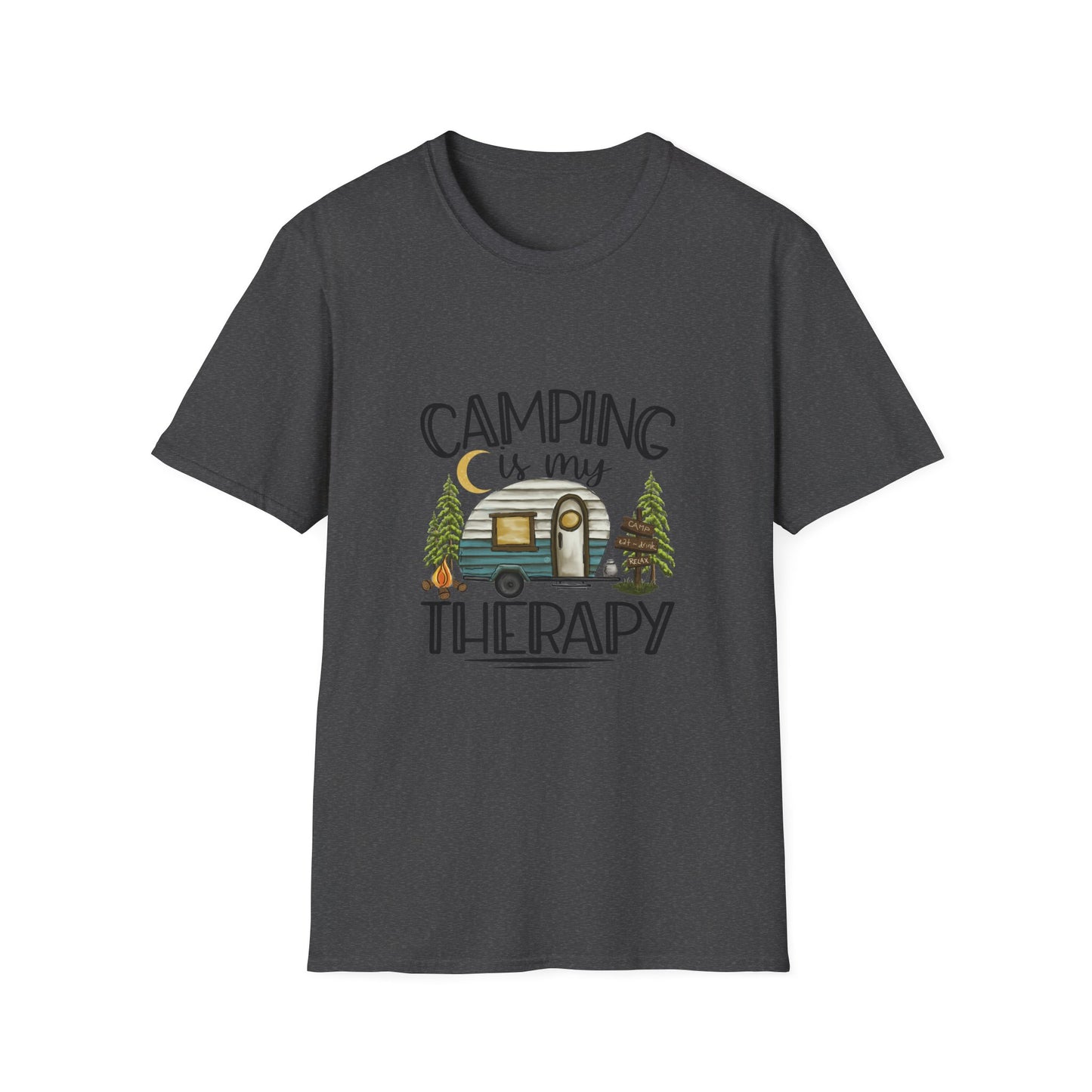 Camping is my Therapy Unisex Softstyle T-Shirt