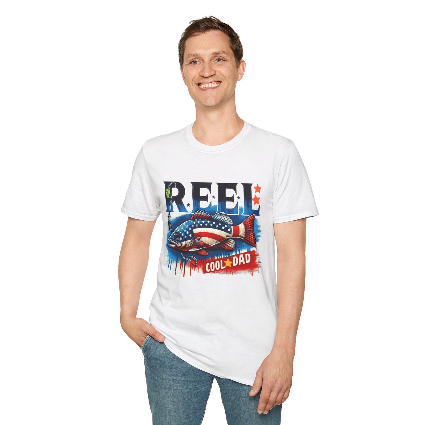 Reel Cool Dad Unisex Softstyle T -Shirt