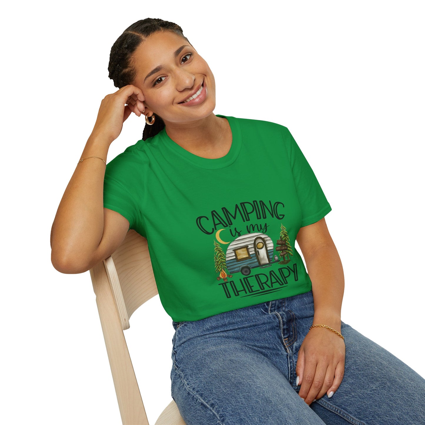 Camping is my Therapy Unisex Softstyle T-Shirt