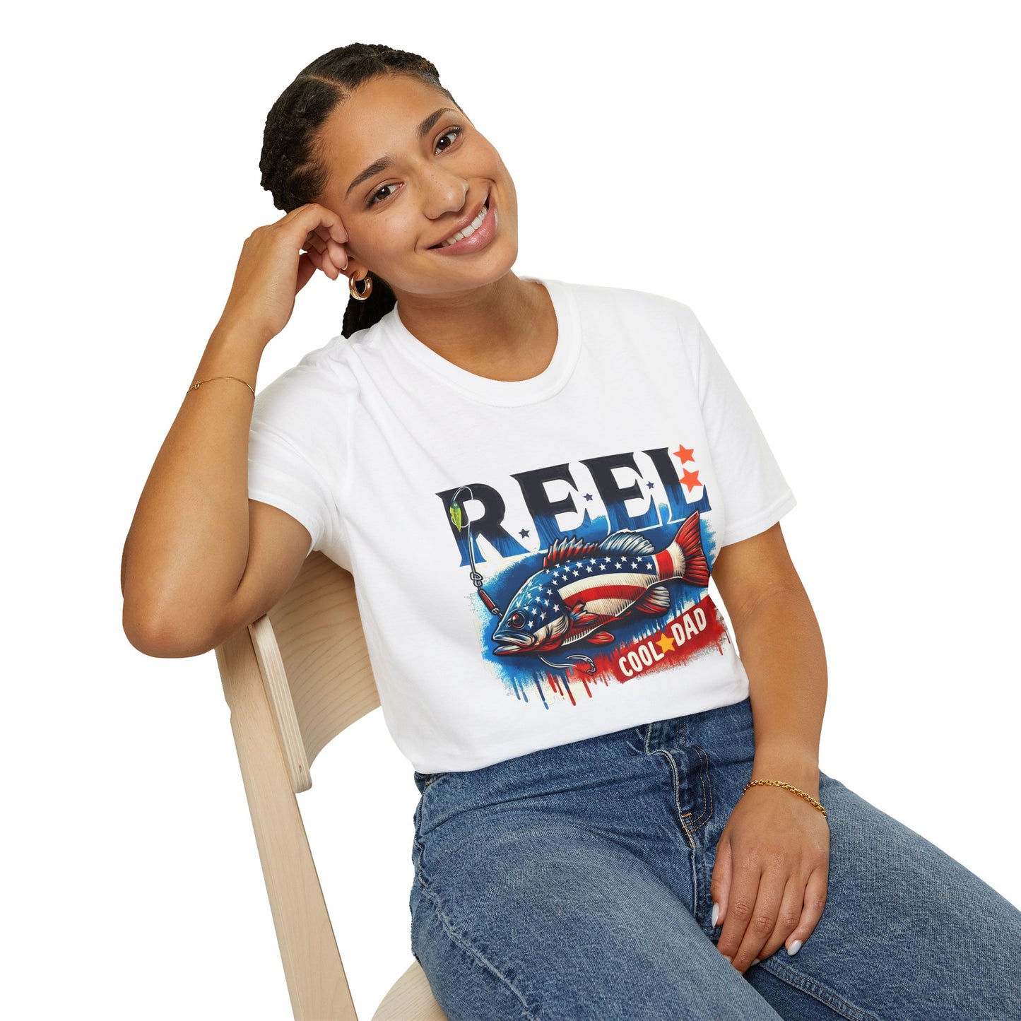 Reel Cool Dad Unisex Softstyle T -Shirt