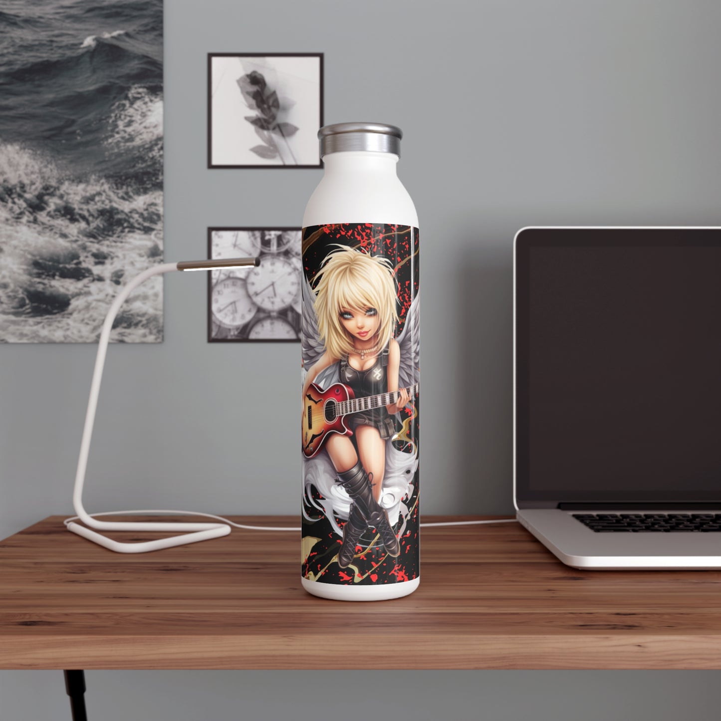 Fairy Guitar 3 Slim Water Bottle