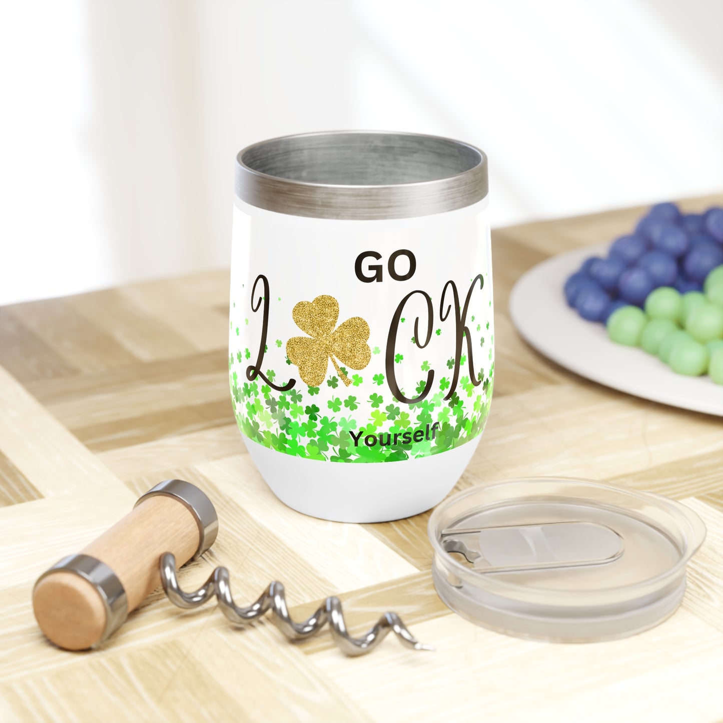 Go Luck Yourself 12oz Insulated Wine Tumbler