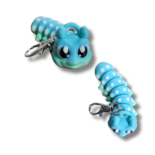 Caterpillar figure and keychain