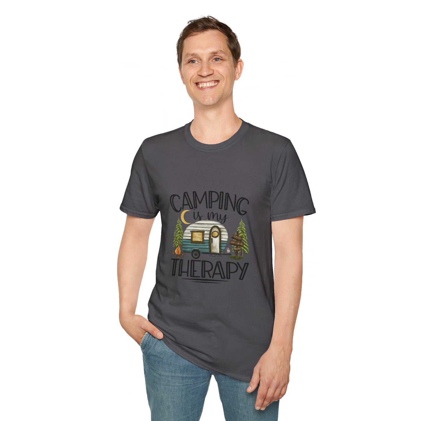 Camping is my Therapy Unisex Softstyle T-Shirt