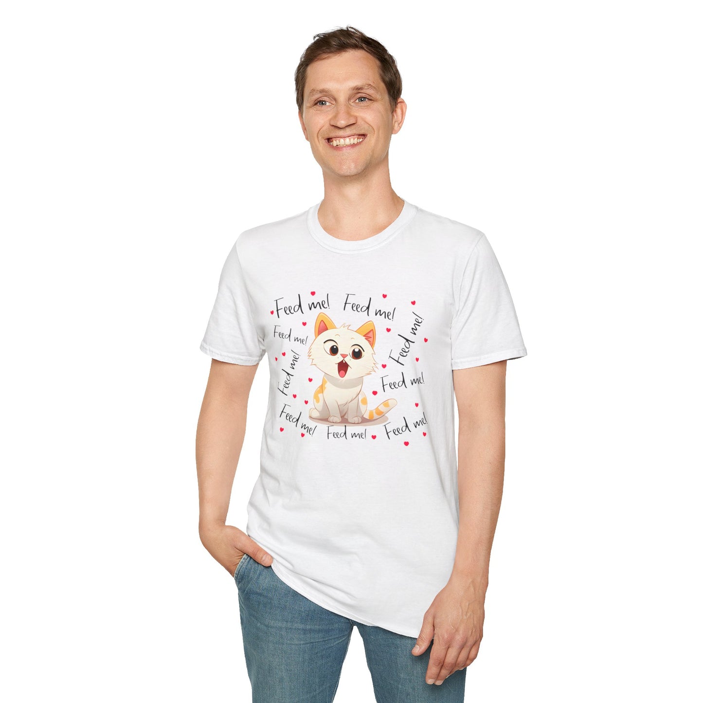 Feed Me Cat Unisex Softstyle T-Shirt