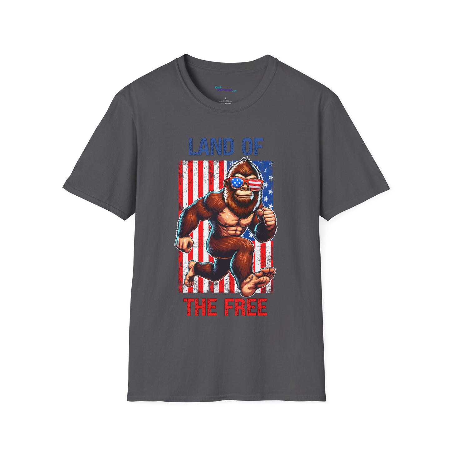 Land of the Free Bigfoot Unisex Softstyle T -Shirt