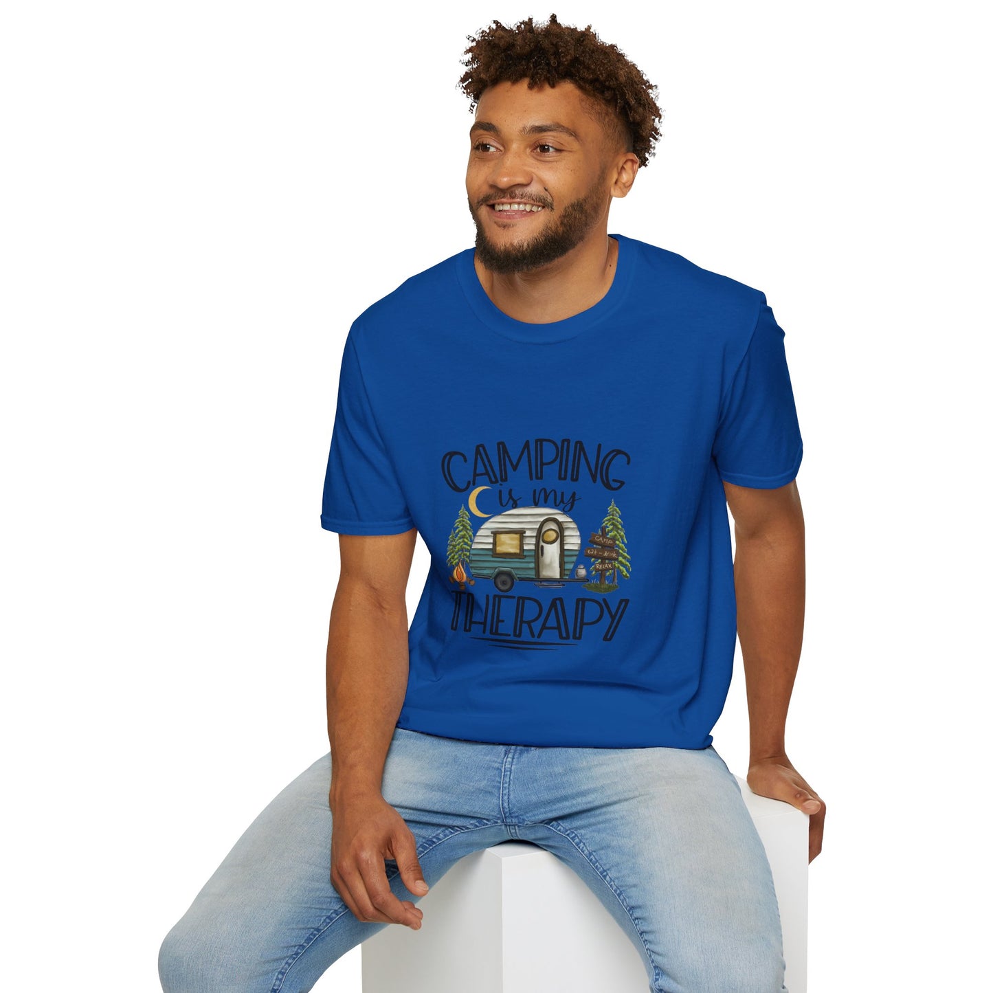 Camping is my Therapy Unisex Softstyle T-Shirt
