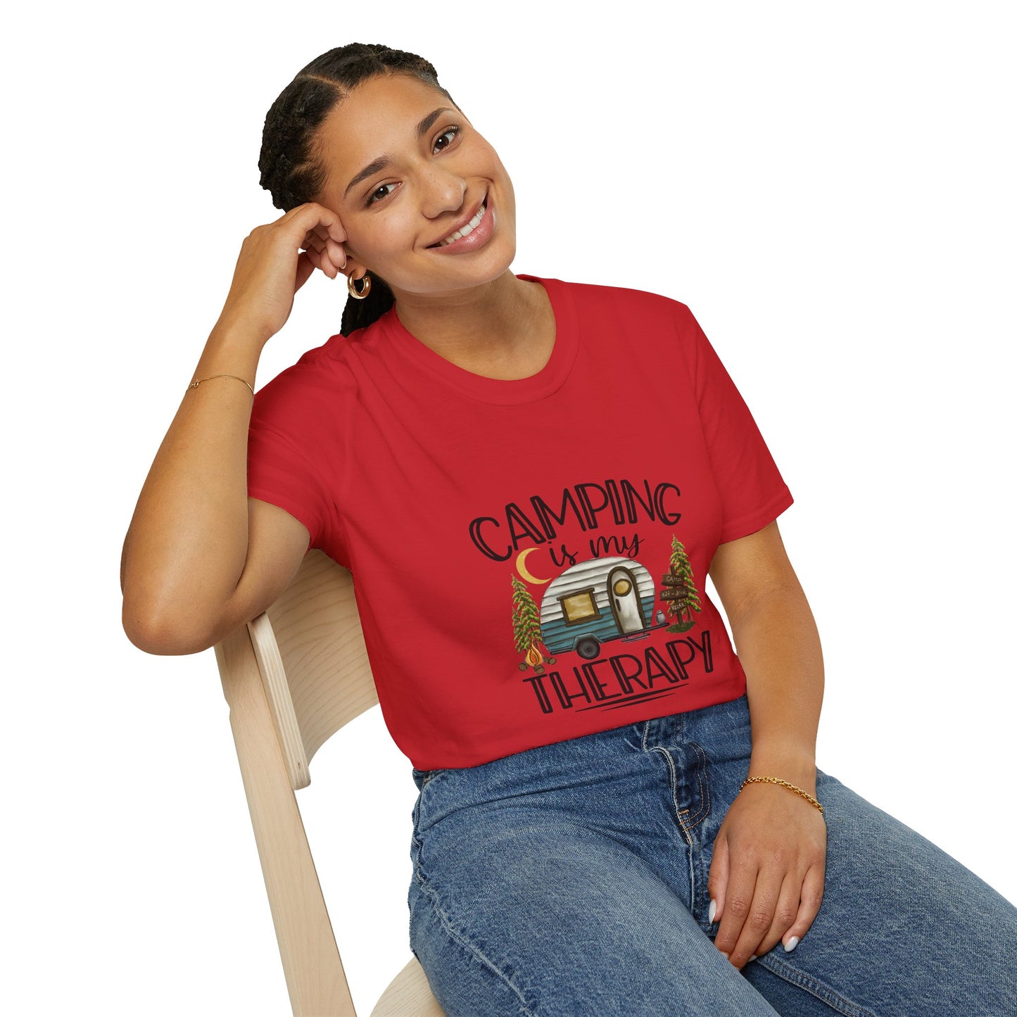 Camping is my Therapy Unisex Softstyle T-Shirt