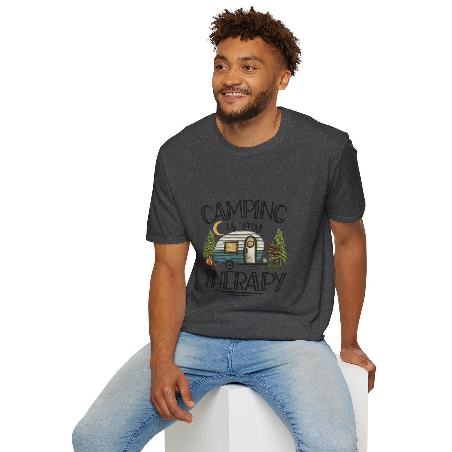 Camping is my Therapy Unisex Softstyle T-Shirt
