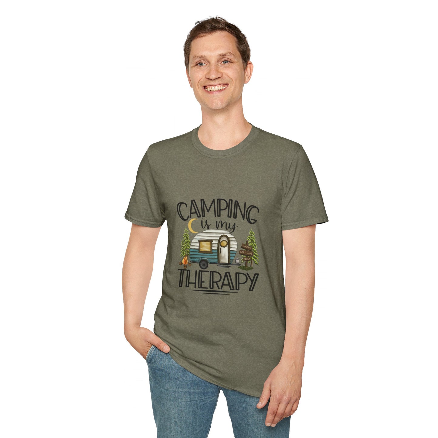 Camping is my Therapy Unisex Softstyle T-Shirt