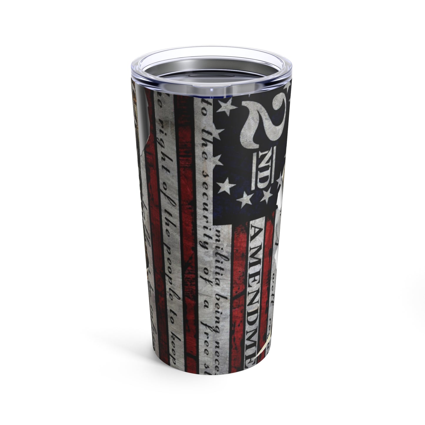 2nd Amendment Skinny Steel Tumbler with Straw, 20oz