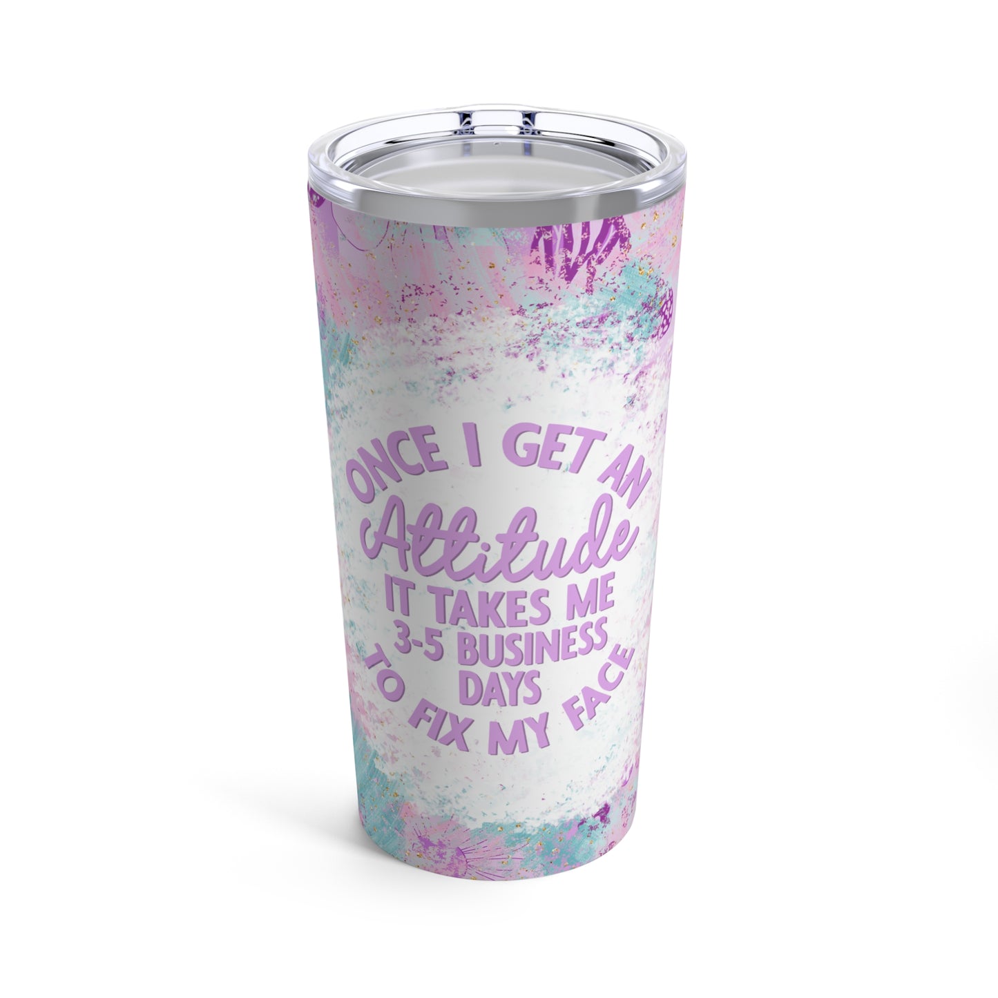 Attitude Skinny Steel Tumbler with Straw, 20oz