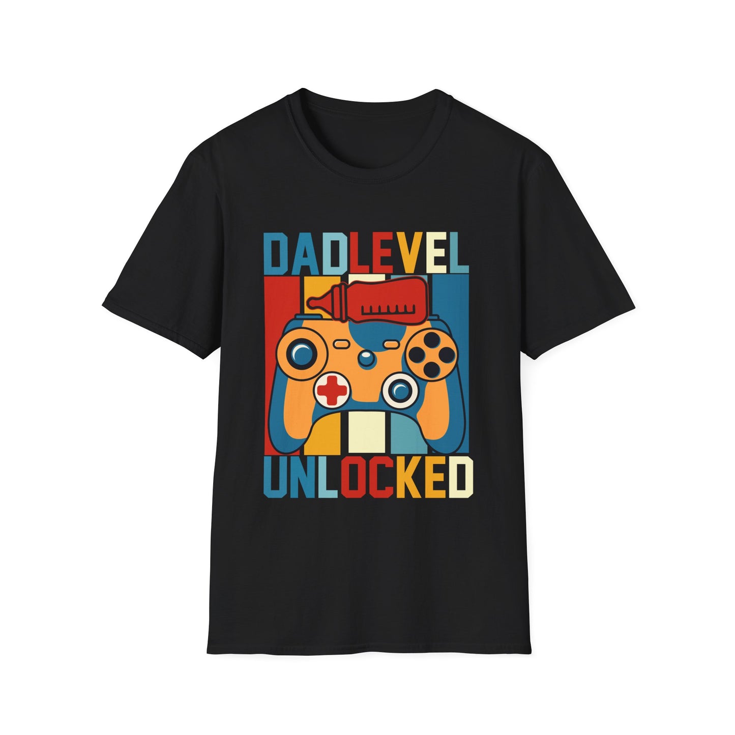 Dad Level Unlocked Unisex Softstyle T -Shirt