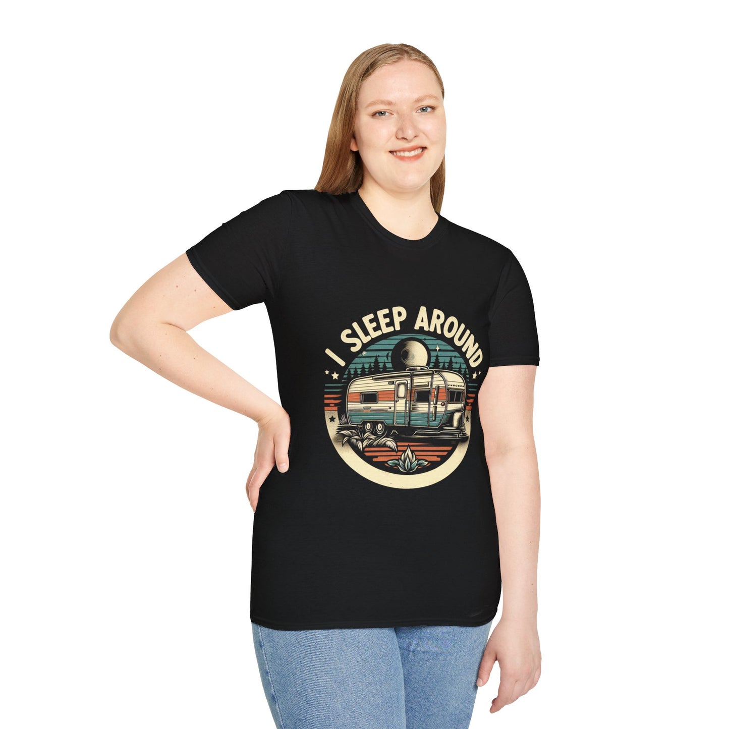 I Sleep Around Unisex Softstyle T-Shirt