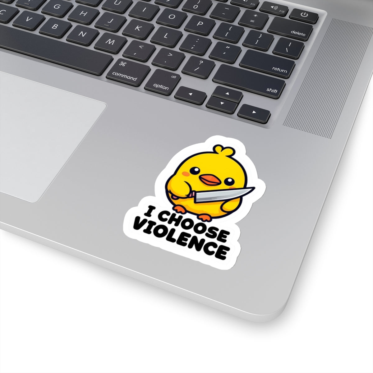 Cute Chick Violent Humor Kiss-Cut Stickers for Laptop and Decor