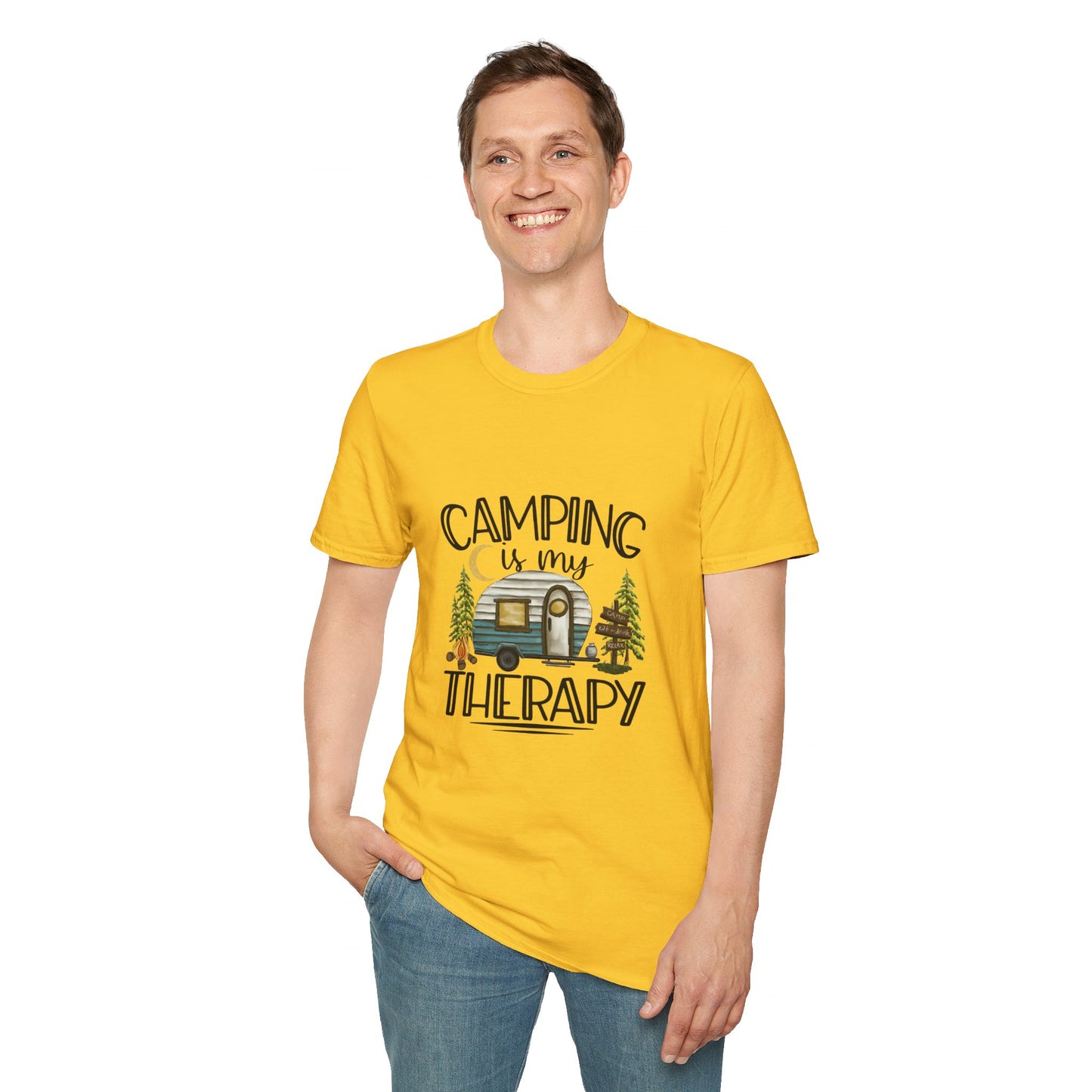 Camping is my Therapy Unisex Softstyle T-Shirt