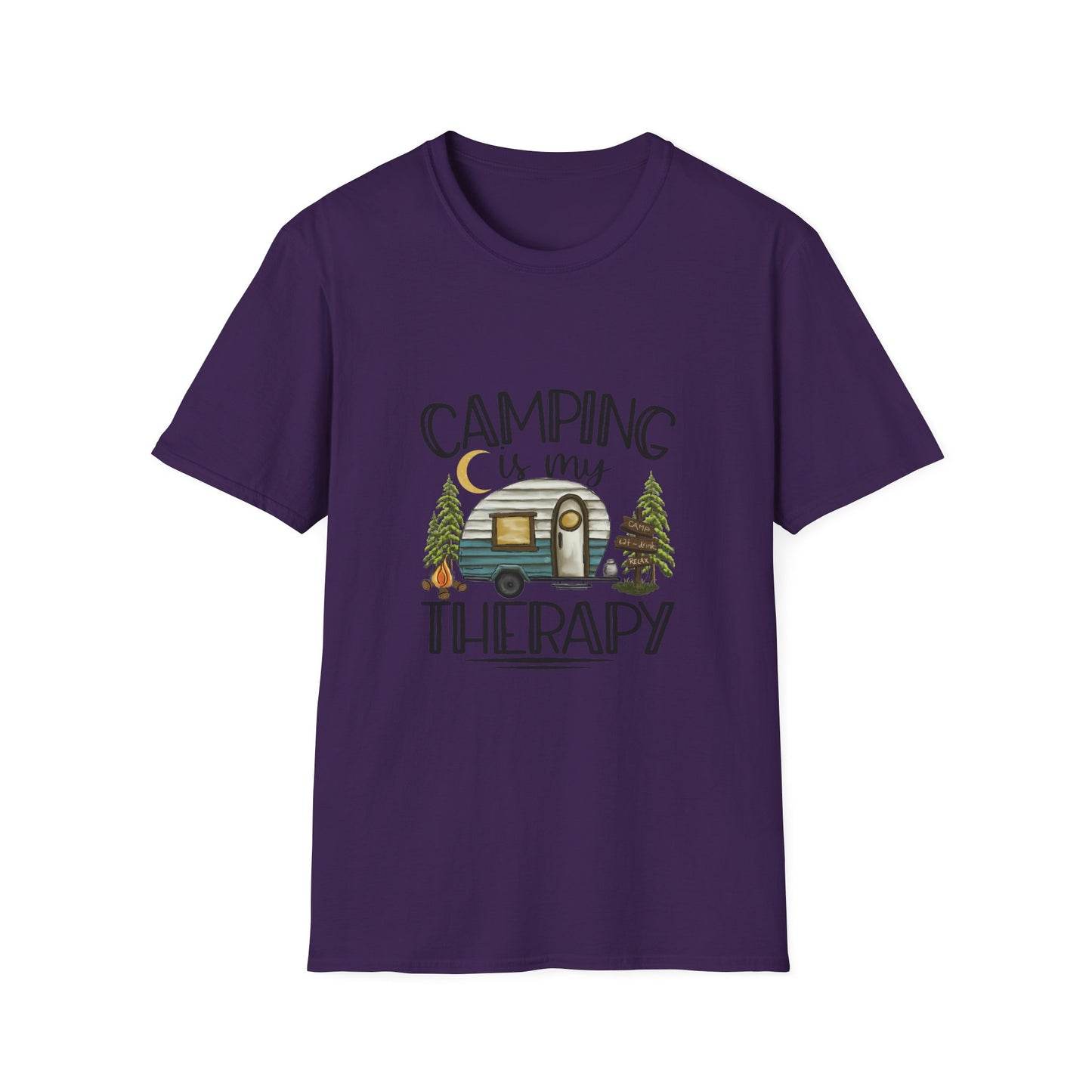Camping is my Therapy Unisex Softstyle T-Shirt