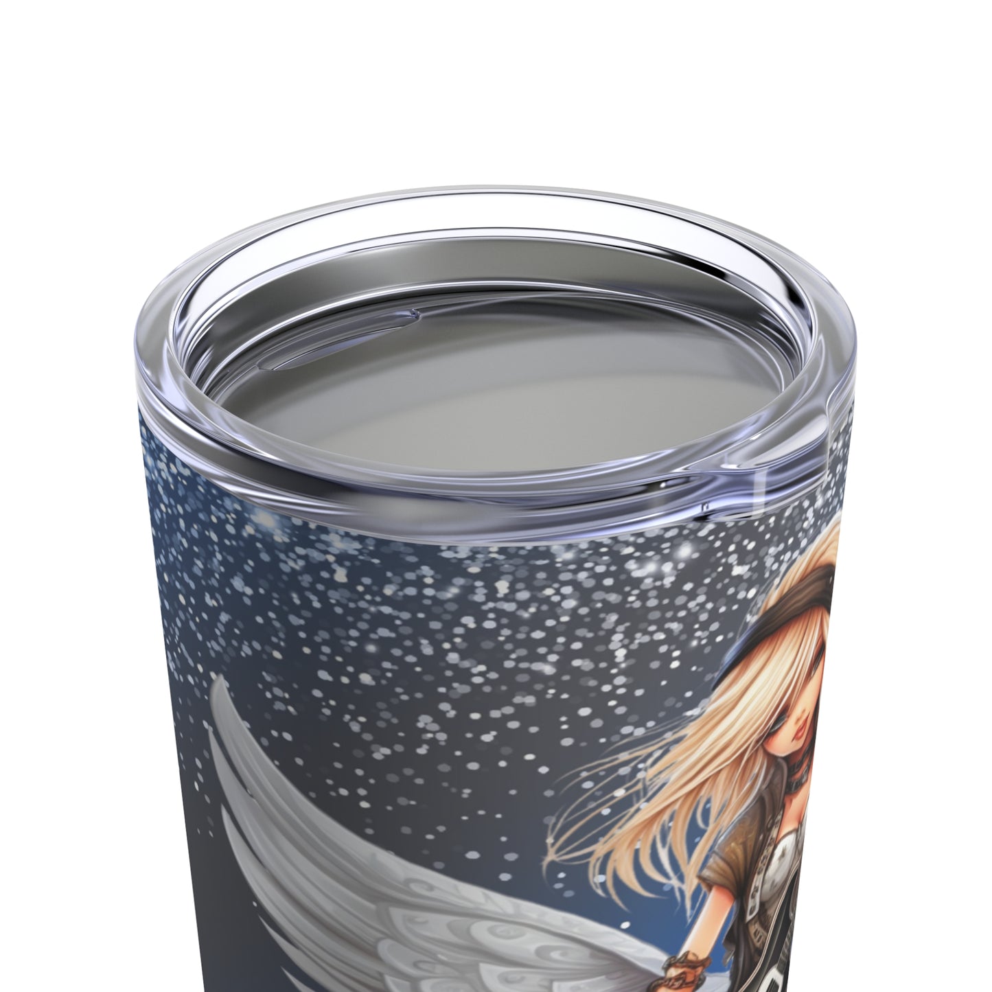 Fairy Guiter Girl 1 Skinny Steel Tumbler with Straw, 20oz