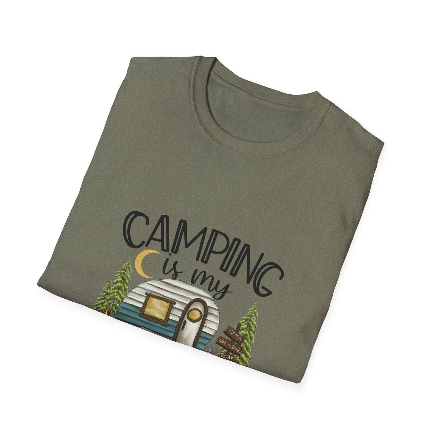 Camping is my Therapy Unisex Softstyle T-Shirt
