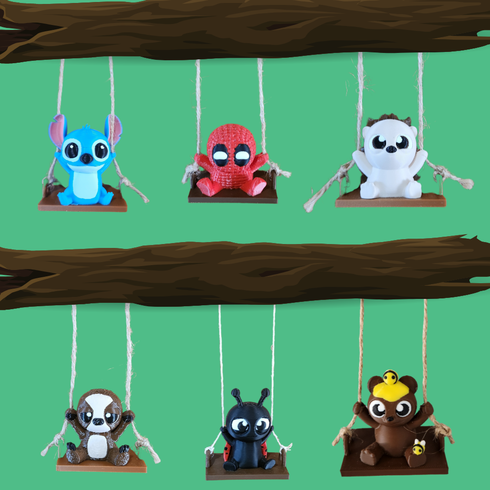 3D Printed Characters on Swings