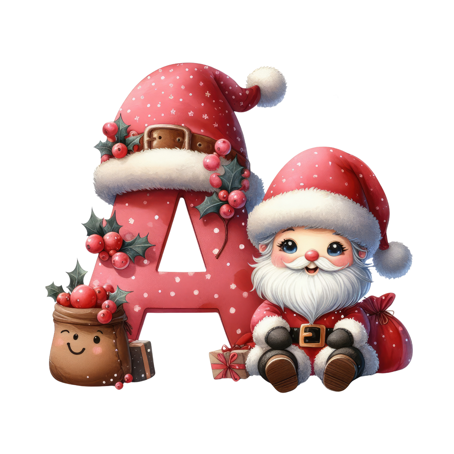 Customizable Clipart Santa Letter Ornaments