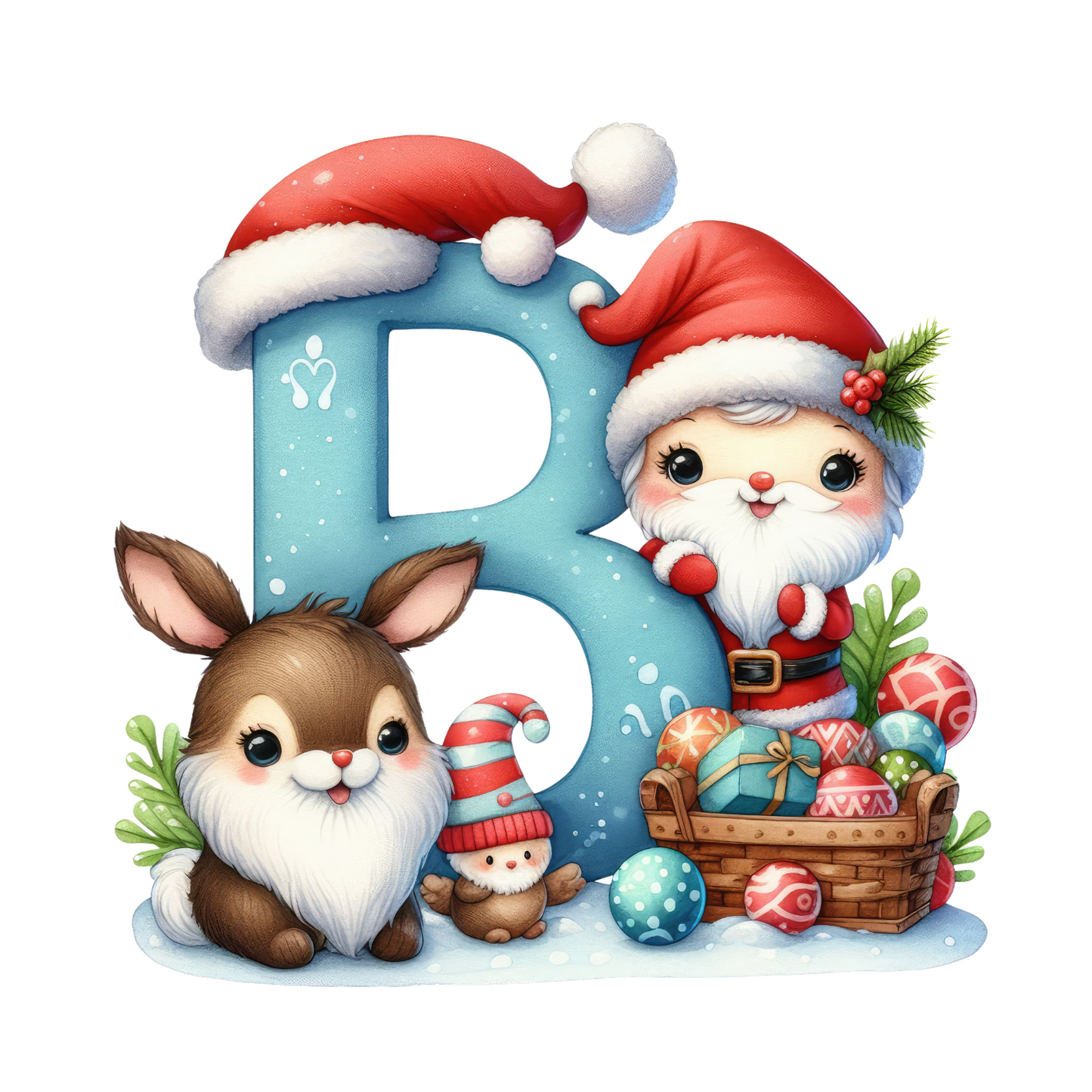 Customizable Clipart Santa Letter Ornaments