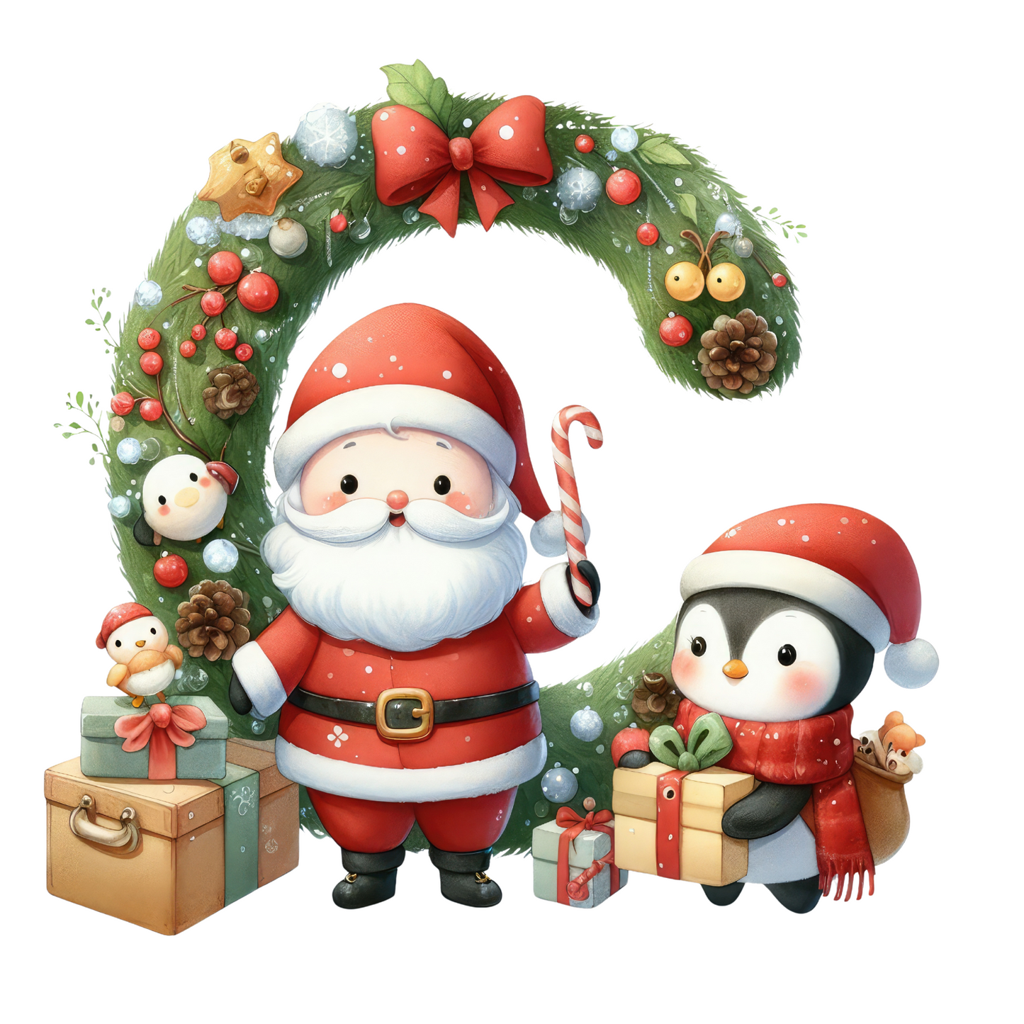 Customizable Clipart Santa Letter Ornaments